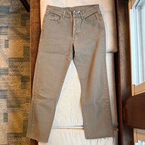 Calvin Klein Army Green Straight Leg Jeans